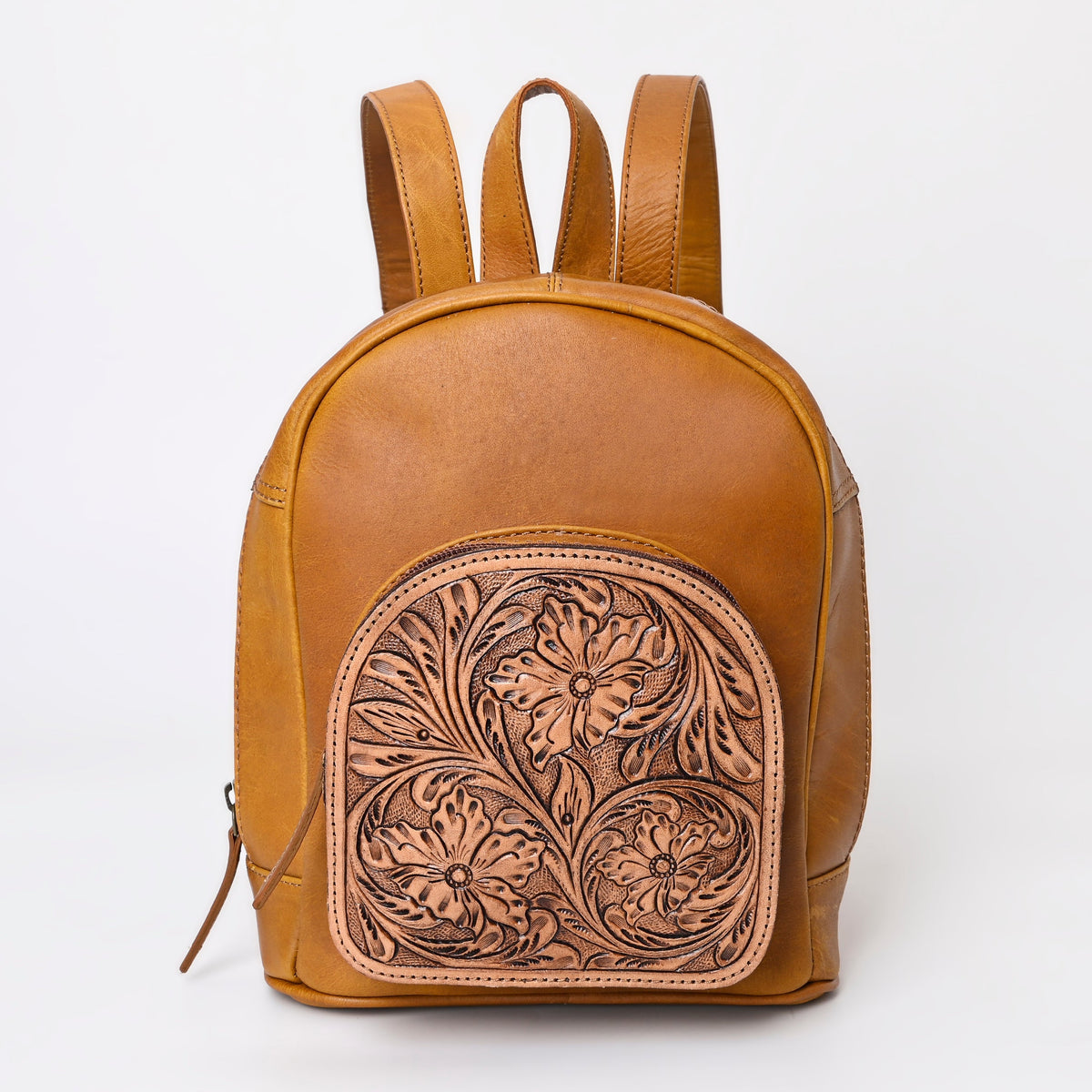 Montana West Genuine Leather Collection Genuine Oily Calf Mini Backpack - Brown - Cowgirl Wear