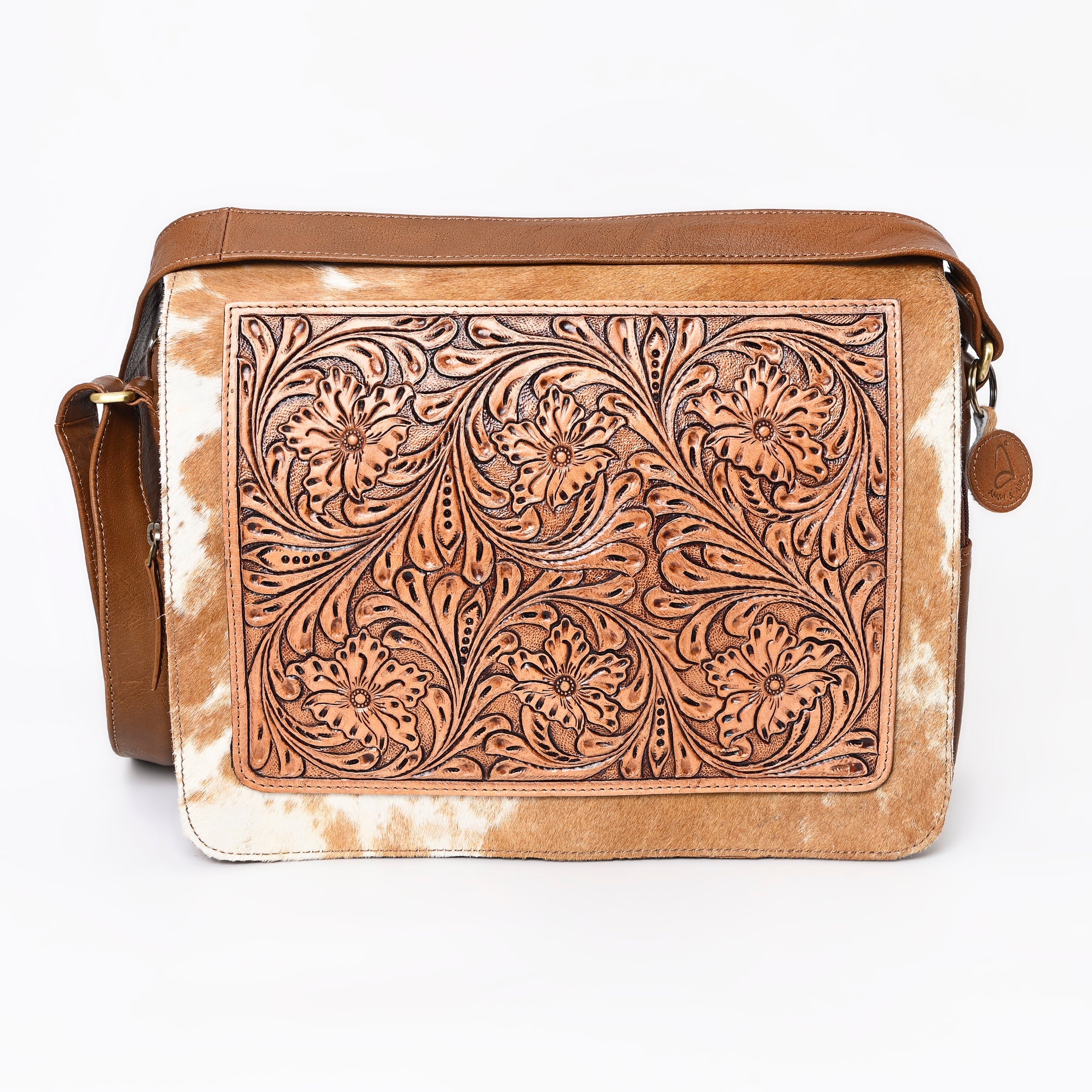 Montana West Hair On Leather Laptop Sleeve /Messenger Bag/Briefcase Computer Bag-13 - Cowgirl Wear