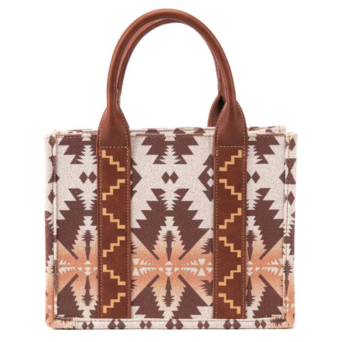 2023 Fall New Wrangler Aztec Southwestern Dual Sided Print Canvas Tote/Crossbody Bag Collection - Cowgirl Wear